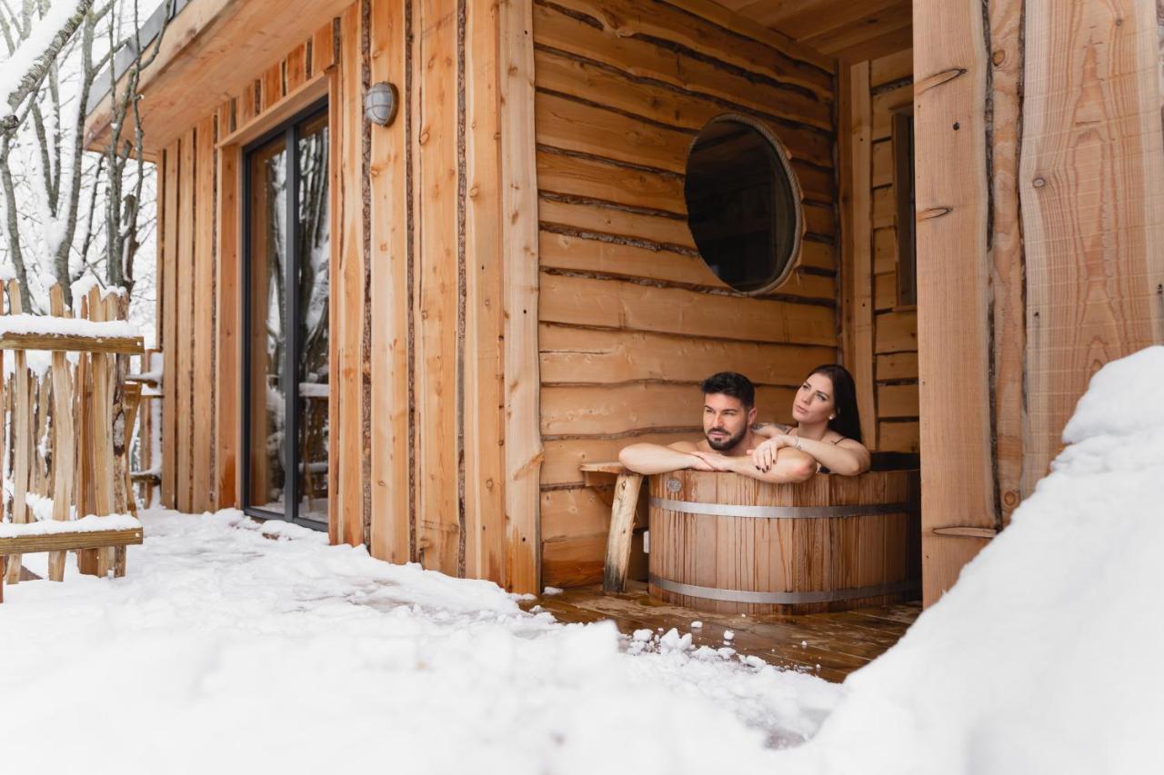 La Cabane Ofuro Villa Celles  Eksteriør billede